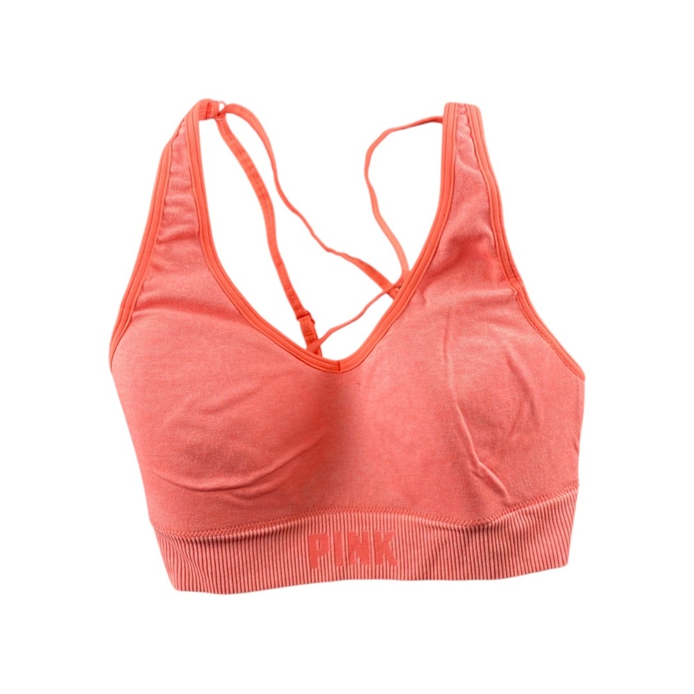 PINK by Victoria's Secret‎ Coral Seamless Sports Bra Tank Style Medium Support